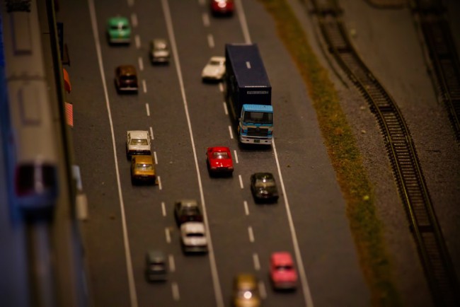 渋滞する道路