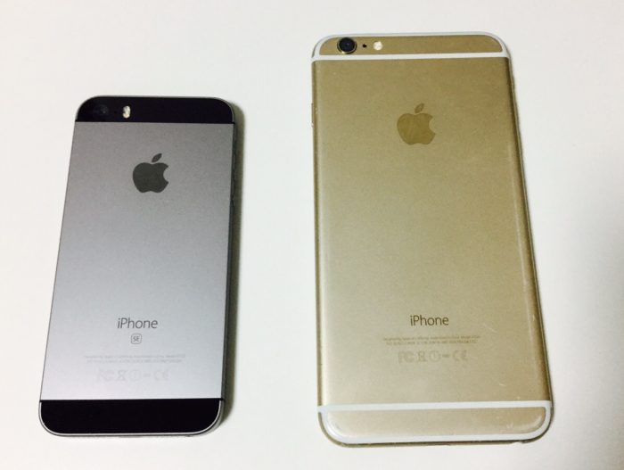 iPhoneSEとiPhone6Plus