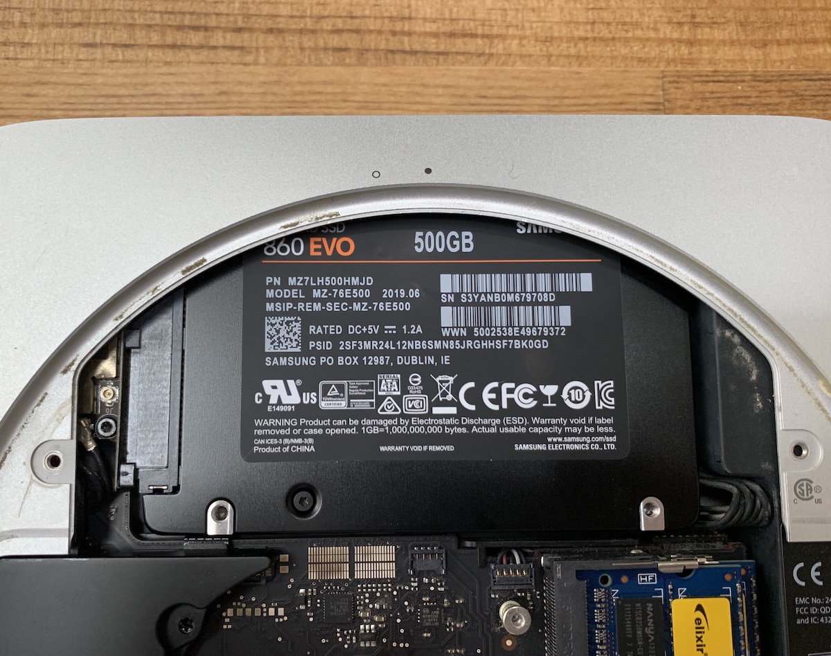 Mac mini（Mid 2011）のHDDをSSDに換装したらモッサリ感がなくなって 